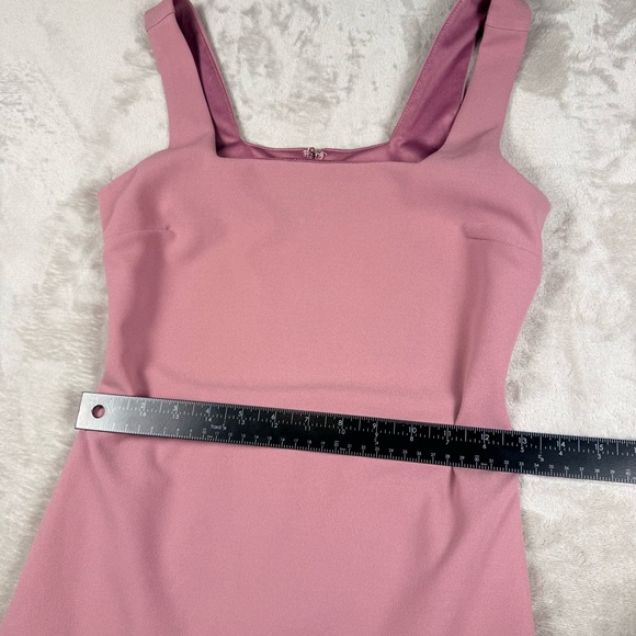 Lulus Mauve Pink Square Neck Mini Dress Lined Sleeveless Fit & Flare Size S - Picture 8 of 11